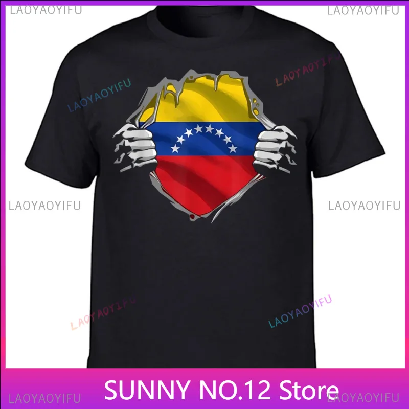 

Men Summer Tshirt Loose Cool Tee Shirt Proud Venezuelan Venezuela Flag Fashion Streetwear Top Customizable Crew Neck Popular Tee