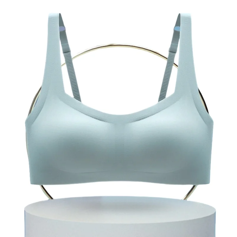 Sexy podprsenky s push-up efektem, hranatý výstřih, bezešvé topy, pohodlné neviditelné kalhotky, velikost S-XL - náhled 5