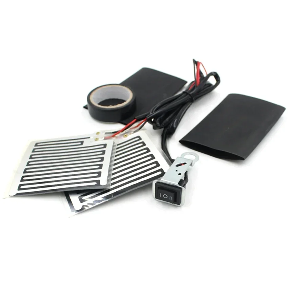 2pcs Motorcycle Heated Handle Electric Heating Handlebar Warmer Grip Warmer With Switch Control High Universality Fitment