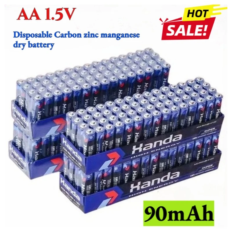 

1.5V AA 90mAhDisposable Carbon Zinc Manganese Dry Battery Suitable for Led Light Toy Mp3 Camera Flash ShaverCD Pilas Aa