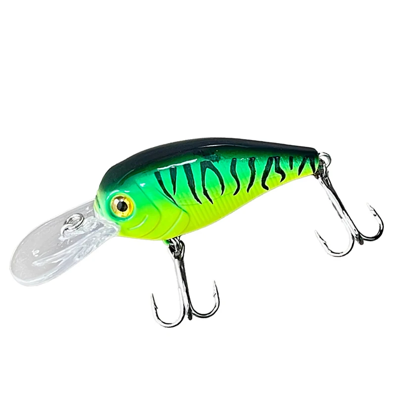 75Mm Treble Hooks Realistic Floating Small Crankbait Fishing Lures Hard Bait Crank Bait