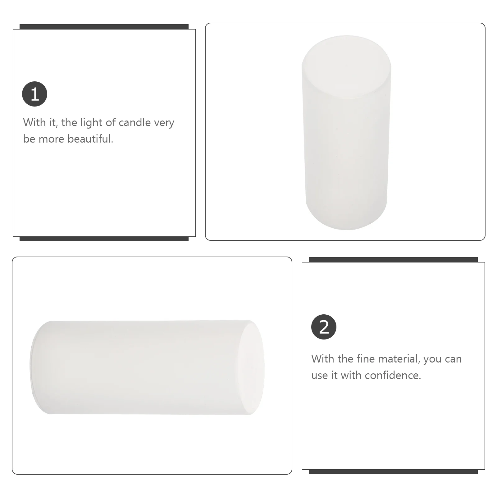 

6Pcs Plastic Cup Covers Cylindrical Simple Design Protective Shades Practical Accessories