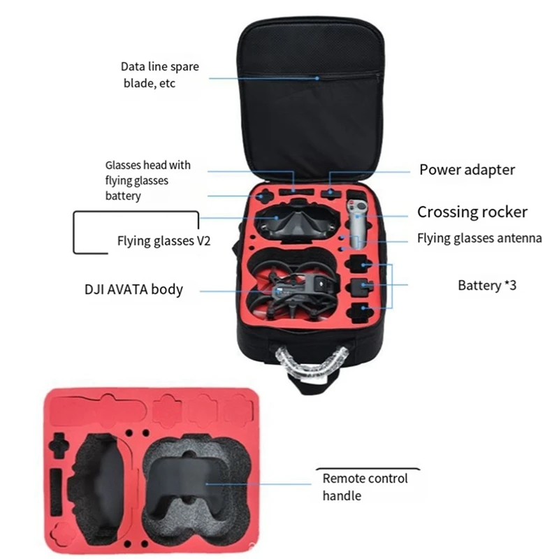 Best-For DJI Avata Storage Bag Backpack Waterproof Nylon Bag For DJI Avata Box Portable Case Flight Accessories Organizer