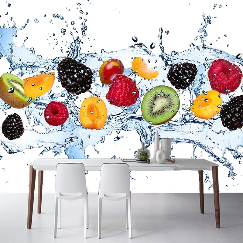 

Custom Wall Painting Fresh Fruit Photo Wallpaper Restaurant Living Room Kitchen Background Wall Mural Non-woven Wallpaper Modern