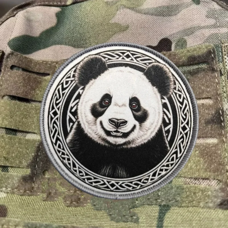 Panda Parche táctico de gancho y bucle insignia militar para ropa - imagen 4