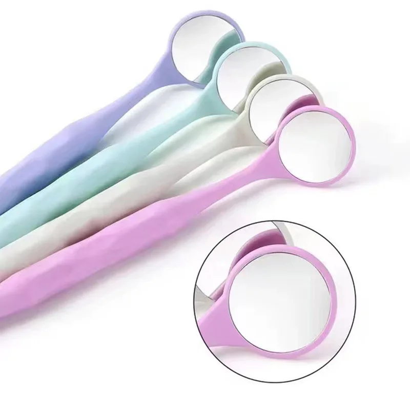 Dental Instruments Colorful Plastic Single/Double Sided Mouth Mirror Mirror Coating High Definition Lenses 10pcs/Box