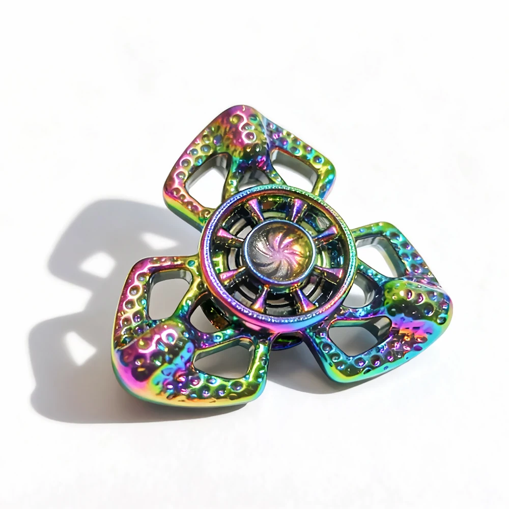لعبة فيدجيت سبينر المجوفة المخصصة Edc - لعبة تخفيف التوتر المعدنية الرائعة تخفيف القلق - لعبة فيدجيت سبينر المعدنية المضادة للإجهاد