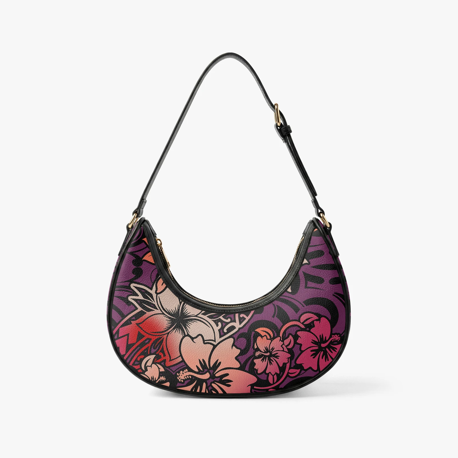 Polynesian New Style Underarm Bag High-Quality Women'S Bag Samoa Islands Floral Print Custom Art Texture Pattern Women'S Handbag view 2
