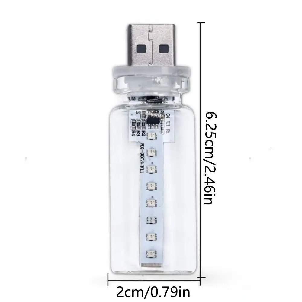 Clear/Frosted Glass USB Night Light Adjustable Brightness Touch Control Car Atmosphere Lamp Dimmable DC5V