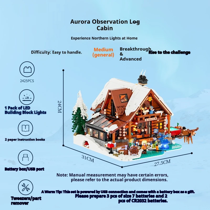 الصين بناء كتلة نموذج مصباح مجموعة الرجعية منزل سلسلة المراقبة منزل خشبي تجميع بناء كتلة
