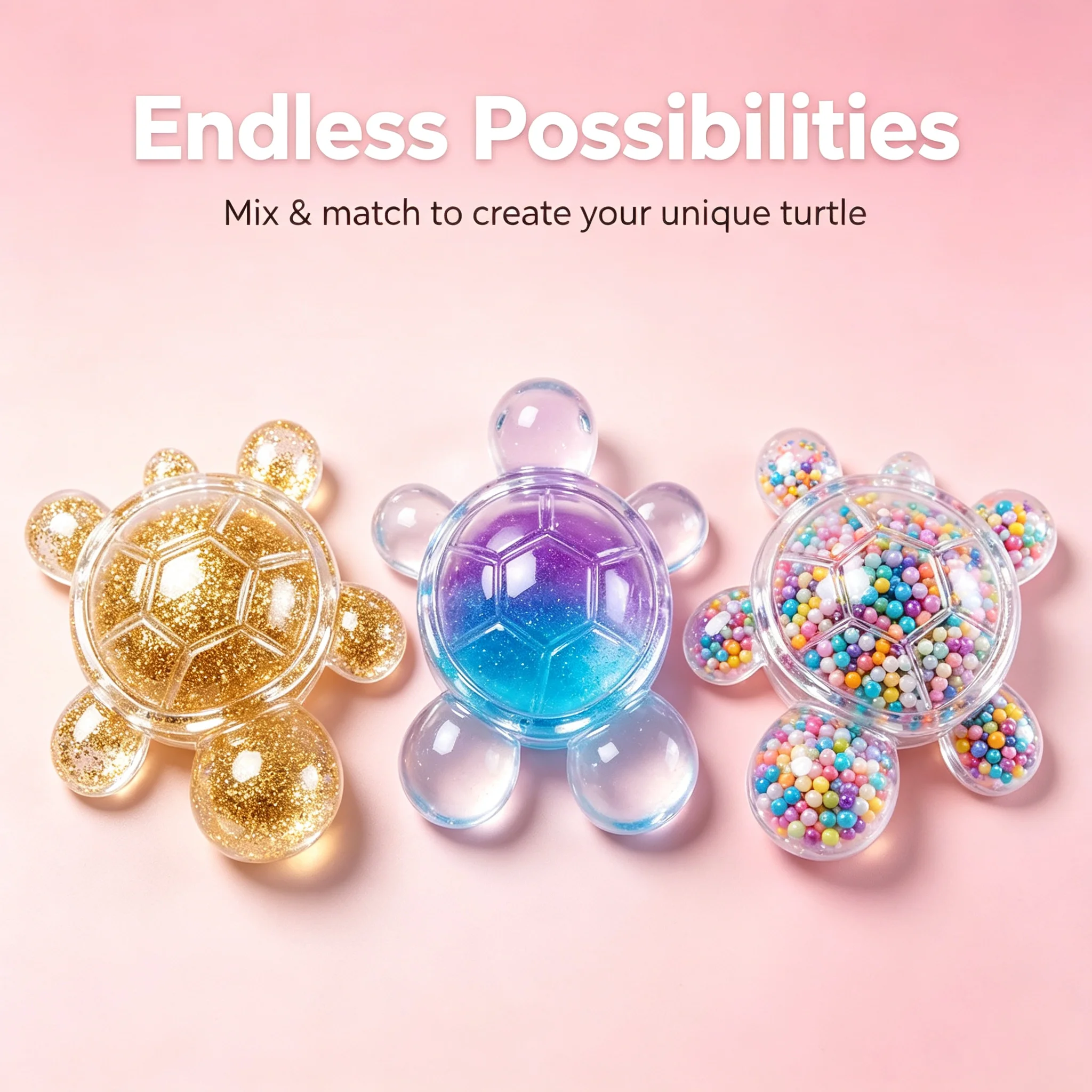 TPR Turtle Circle Shape Empty Squishy Skin Mold
