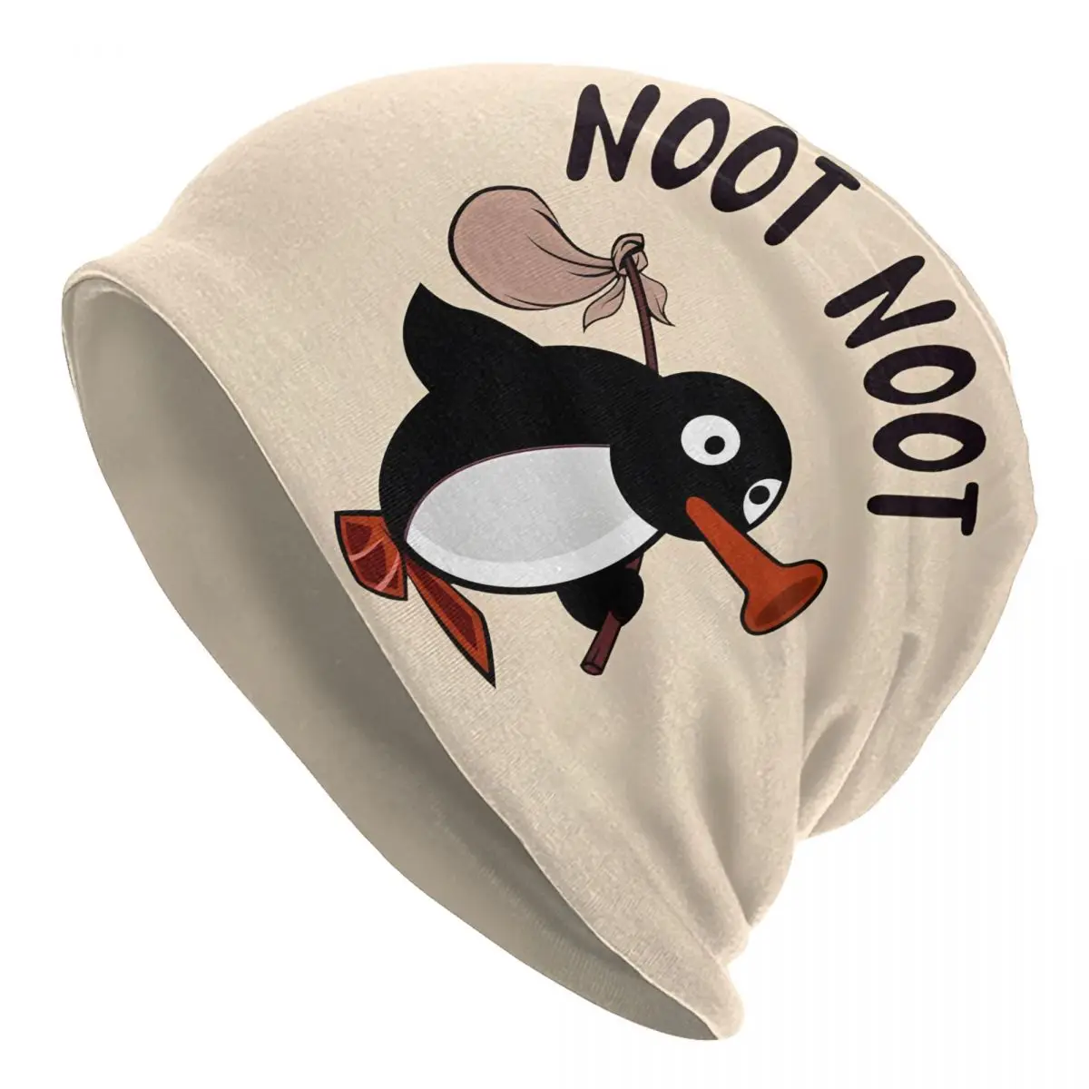 Cute Pingu (3) Unisex Bonnet Thin Windproof Double Layer Hats For Men Women