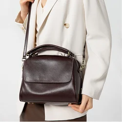 Burminsa pelle bovina vera pelle cuscino piccola tracolla per le donne 2024 tendenza designer manico corto tote borse da donna