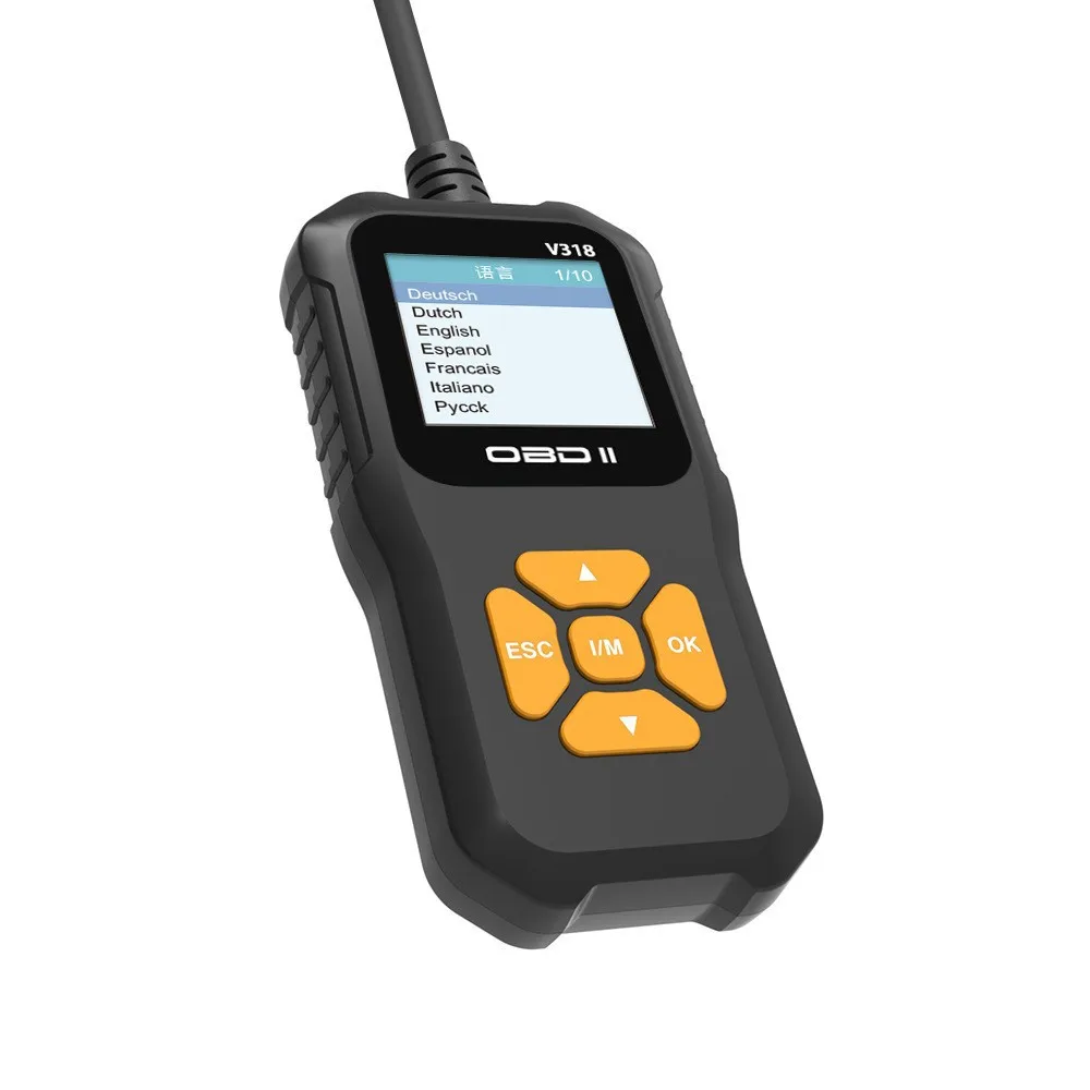 

V318 OBD2 Scanner Car Fault Diagnostic Instrument Engine Reading Clear The Engine Malfunction Light Mechanic Tools 10 Languages