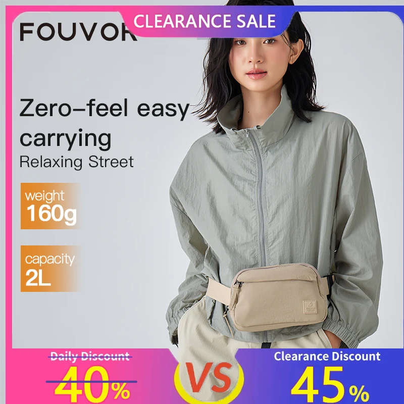 

Fouvor Women's Fanny Packs 2025 Trend Sports Running Mobile Phone Bags Nylon Waterproof Chest Bags Fashion Waist Packs 3071-12