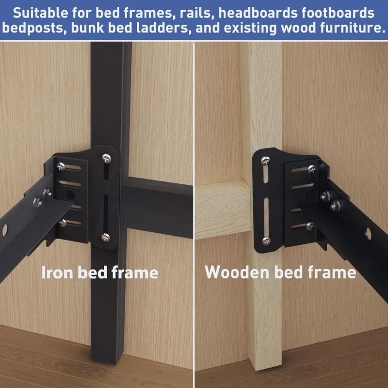 Headboard Plate Adjustable Metal Frame Bracket For Secure Bed Frame Connection