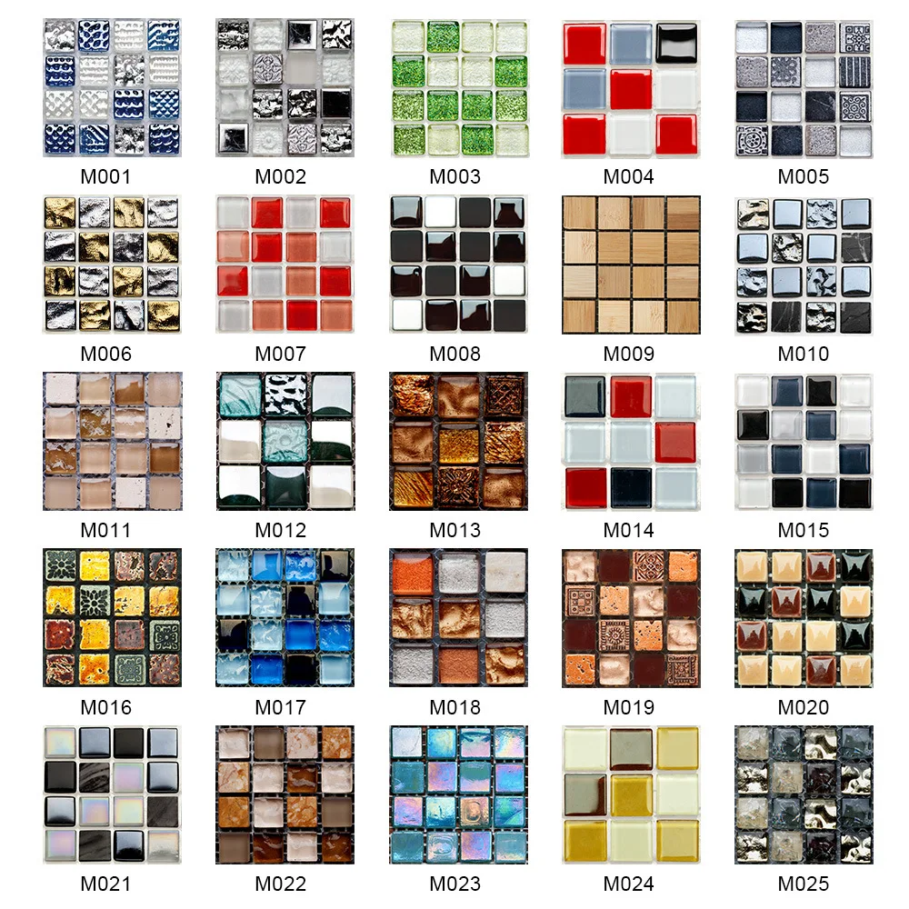 Samoprzylepna wymienna mozaika symulacja płytka kuchnia dekoracja łazienki wodoodporna naklejka ścienna 10x10cm 15x15cm 10szt