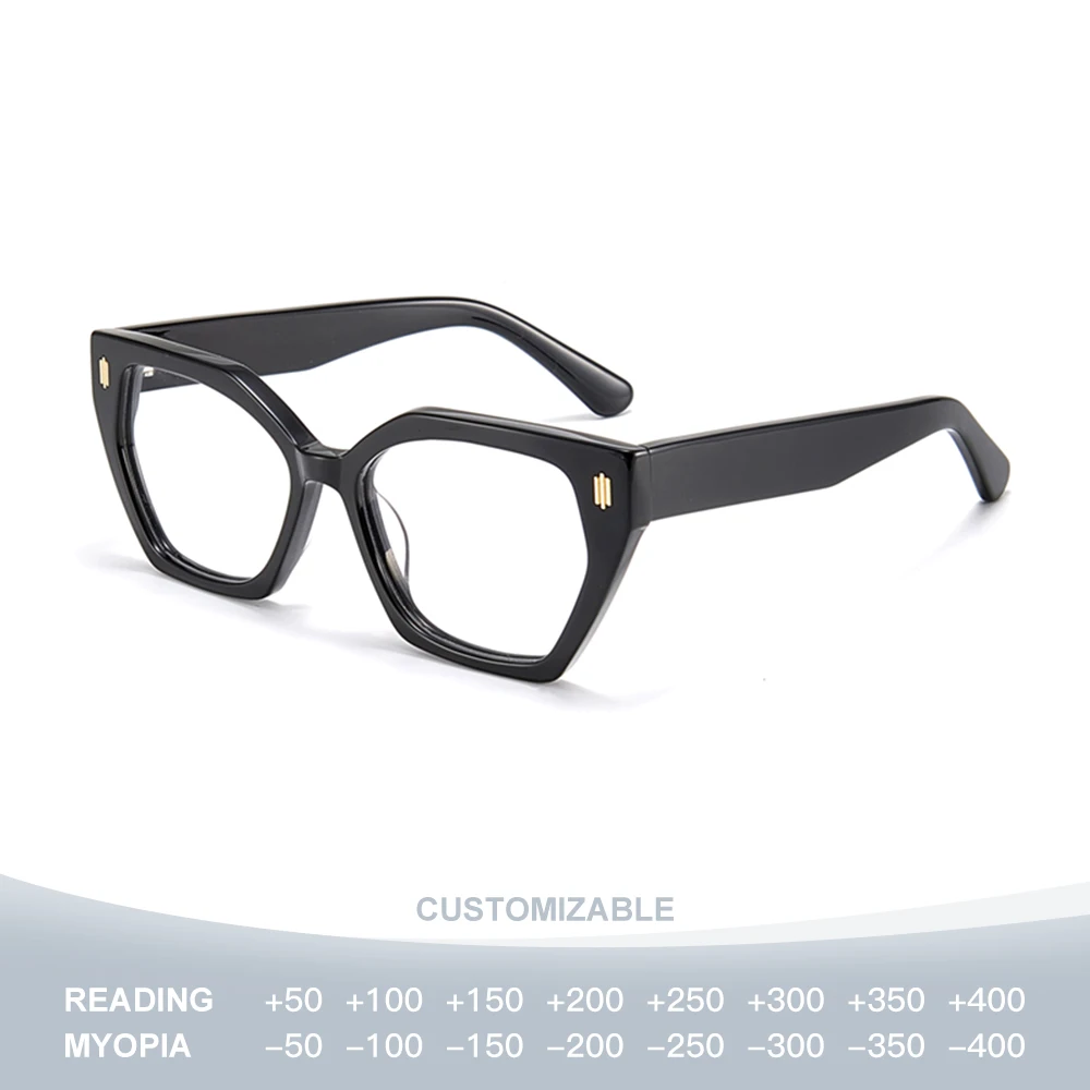 

Fashion Thick Acetate Men Women Square Glasses Frame Designer Brand Myopia Prescription Eyewear Optics Photochromic Lenses