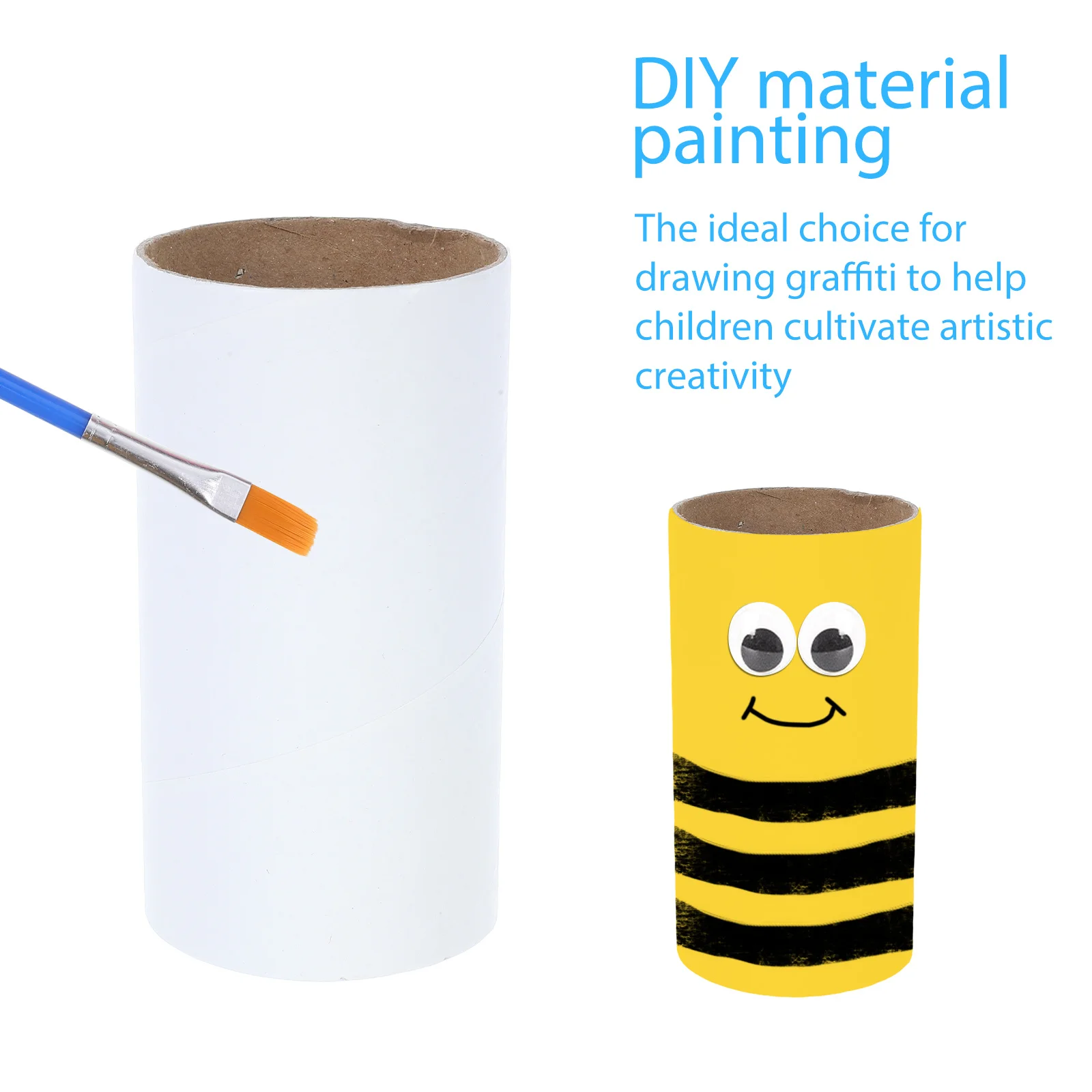 10 قطعة من لفات الحرف الورقية، مشاريع فنية ذاتية الصنع، مستلزمات المعلم المدرسية آمنة للأطفال تعزز إبداع المهارات الحركية