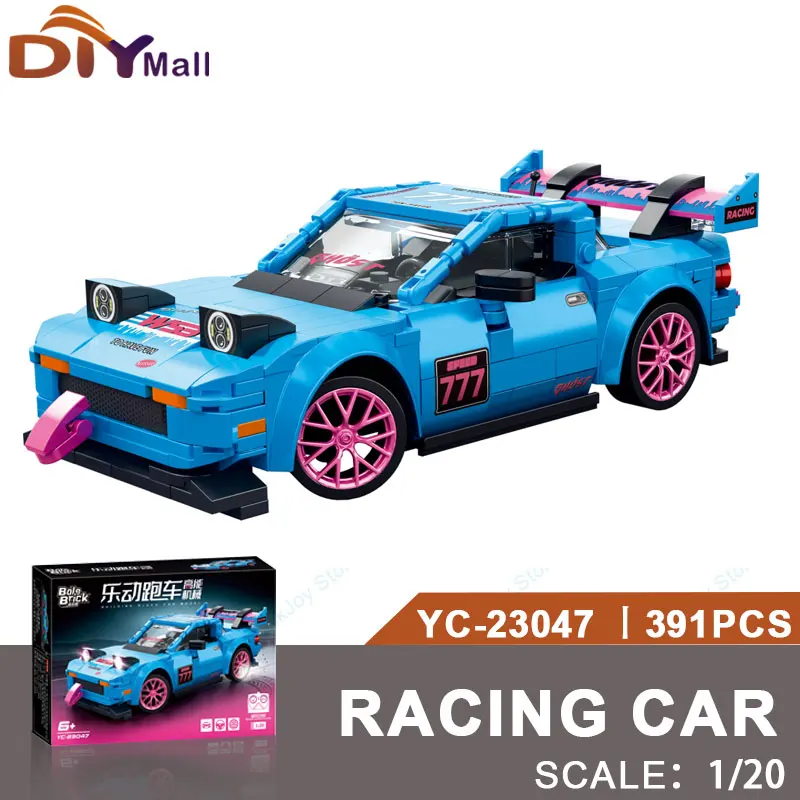 

MOC City Extreme Speed Racing Car Строительные блоки Масштаб 1:20 Модель Комплект для взрослых Детей Высокоскоростная игрушка DIY Кирпичи Подарок