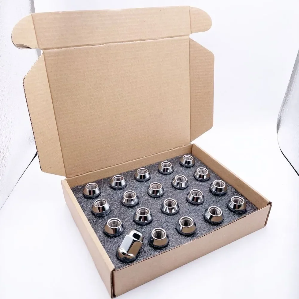 20pcs Wheel Lug Nuts Screws for Jeep Compass Dodge JCUV M12x1.5 Hex 19mm Thickness 31mm
