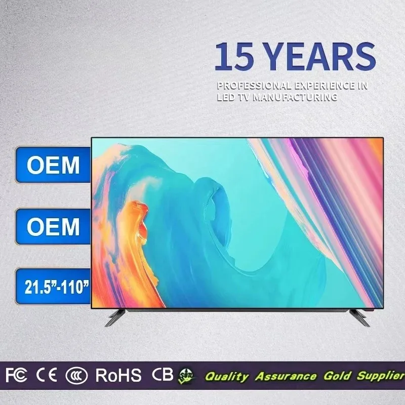 Normal Light Emitting Diode TV Wholesale Factory Price Accept Custom OEM TV 4k Smart TV