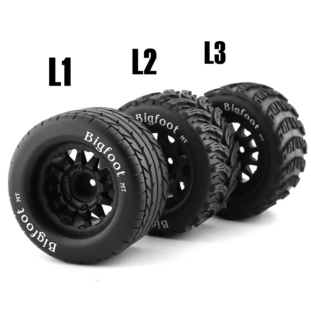 Hoge grip slijtvaste 1/10 RC monsterbanden 12/14mm universele pasvorm vervangbaar voor off-road RC model auto reserveonderdeel 4 stuks/set