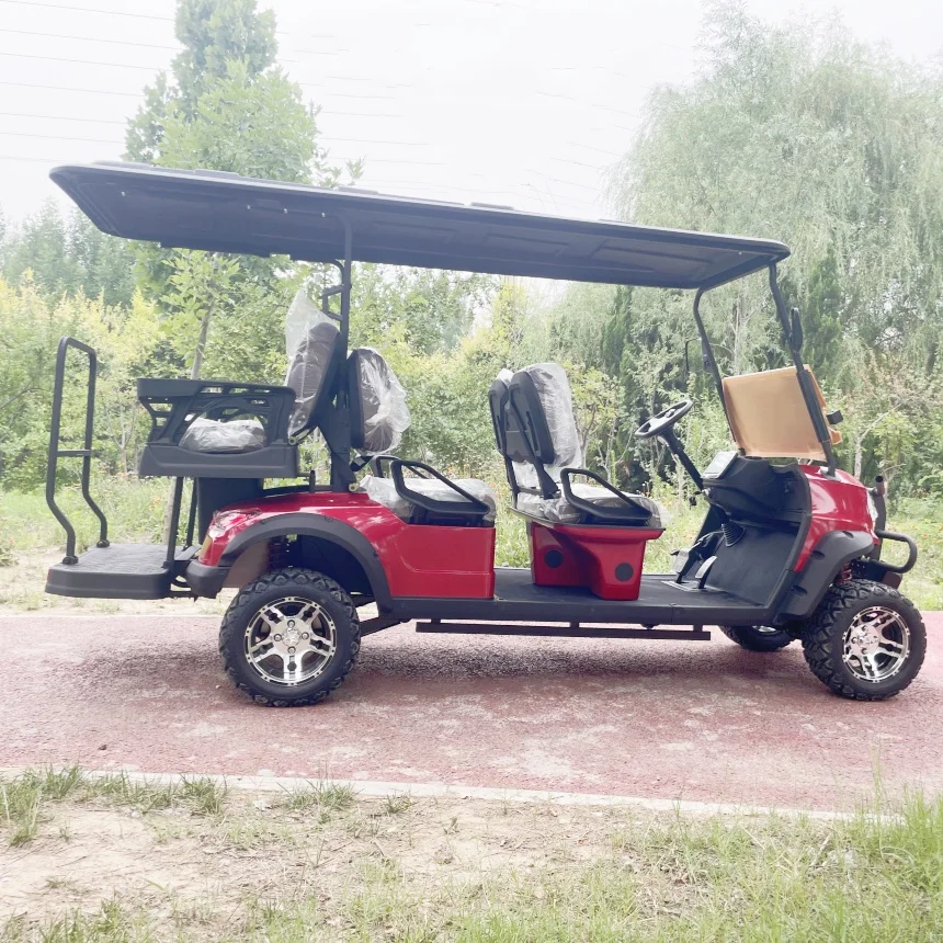 Electric Golf Cart Touch Screen Multimedia Player Car Body Steel Frame Abs Engineering Plastics Travel Speed 40-45 km/h Golf Car