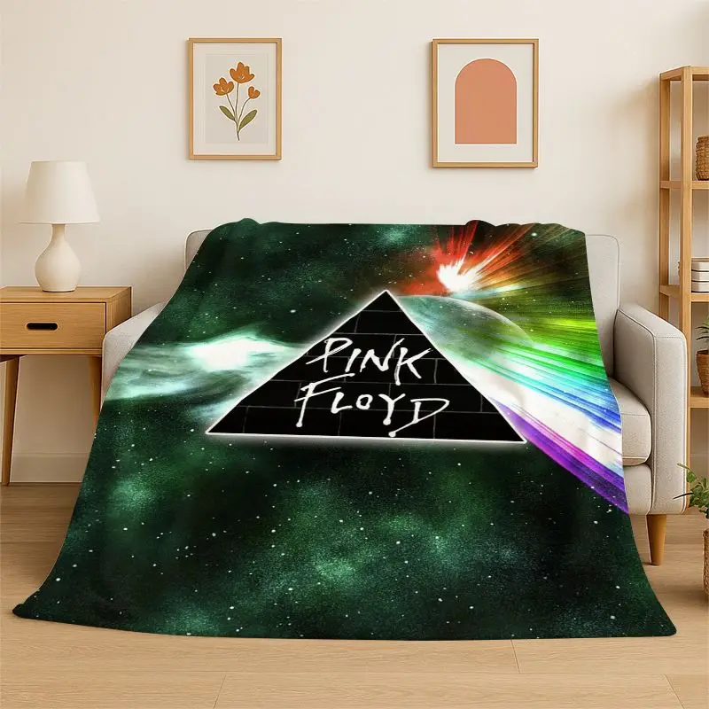 Music Pink F-Floyd Rock Band Soft Flannel Throw Blanket,Warm Cozy Blanket for Bed,Couch,Sofa,Bedroom,Living Room,Travel,Camping