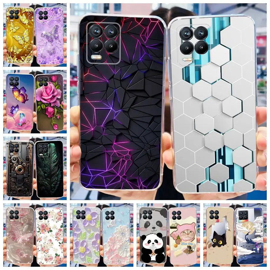 For Realme 8 Case Realme 8 Pro Cover RMX3081 RMX3085 Shockproof Silicone Soft Clear Funda For Realme 8 5G RMX3241 Realme8 Bumper