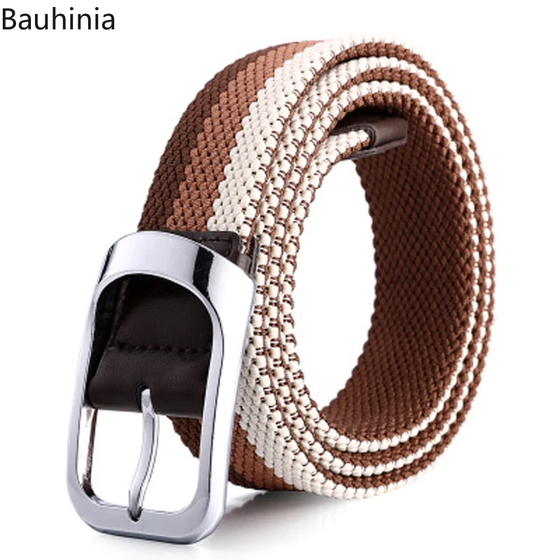 All-Match Casual Knitted Pin Buckle Belt Woven Men\'s And Women\'s Braided Stretch Belts High Quality leather belt  waist belt