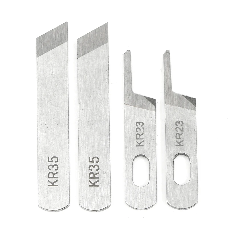 2PCS Overlock Sewing Machine KR23 KR35 Upper Down Knife Blade Tungsten Steel For Siruba Pegasus Sewing Machines Accessories