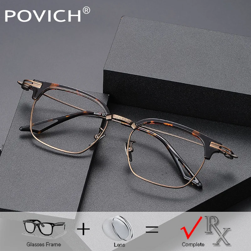 

Square Titanium Multifocal Eyeglasses Men Bifocal Doctor Prescription Glasses Photochromic Progressive Optical Retro Eyewear
