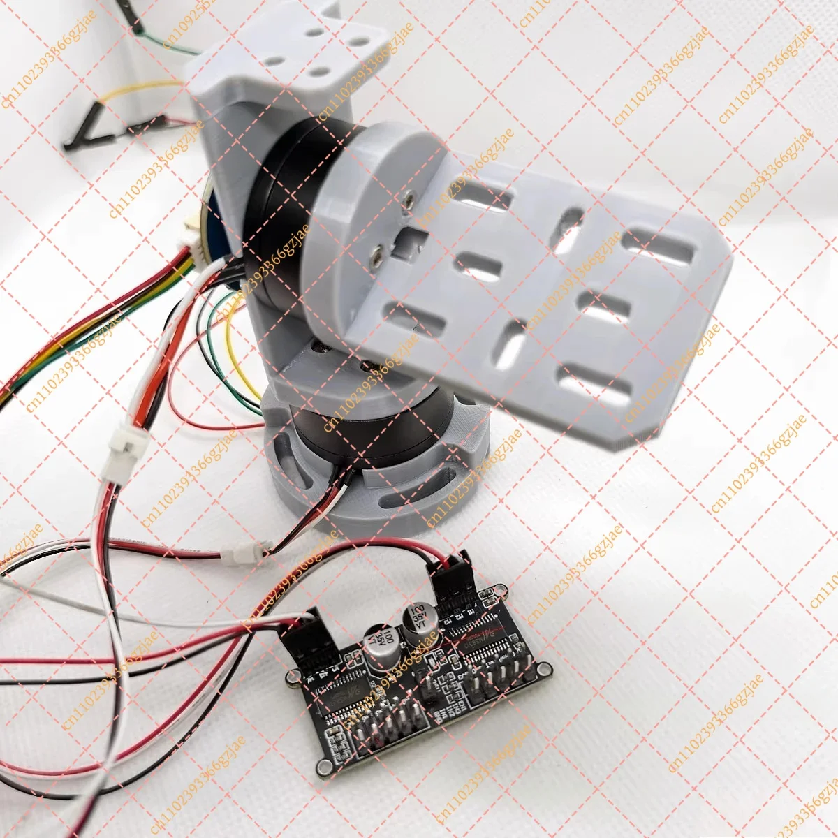 2-Axis Electric PTZ Module with Brushless Motor, FOC Silent Lightweight 12V Closed Loop for RC