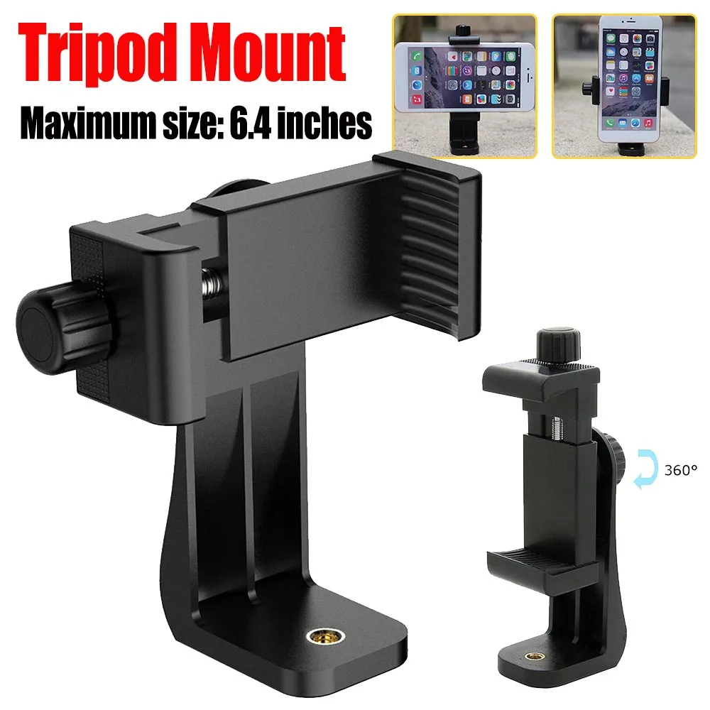 For iPhone 360° Mobile Phone Bracket Mobile Phone Clip Tripod Mounting Adapter Adjustable For Samsung iPhone Huawei Accessories