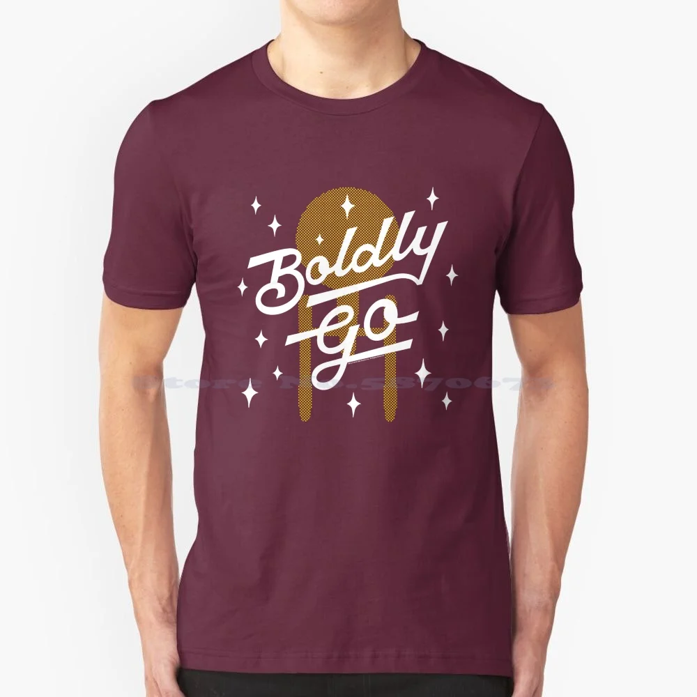 Star : The Original Series U.s.s. Enterprise Boldly Go Vintage Sparkle Logo T Shirt 100% Cotton Tee Star The Original Series