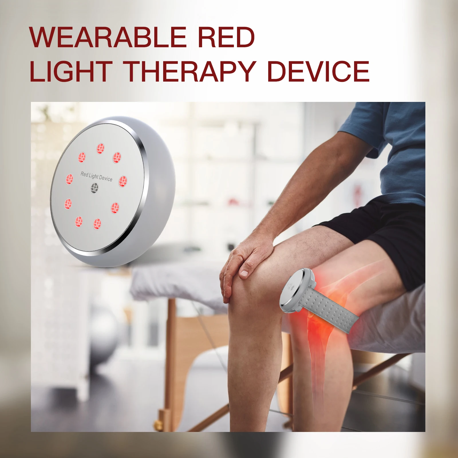 New Cold Laser Therapy Device Wrist Massager 1*810nm 9*660nm LED Red Light Near Infrared 3 Modes for Joint Muscles Pain Relief