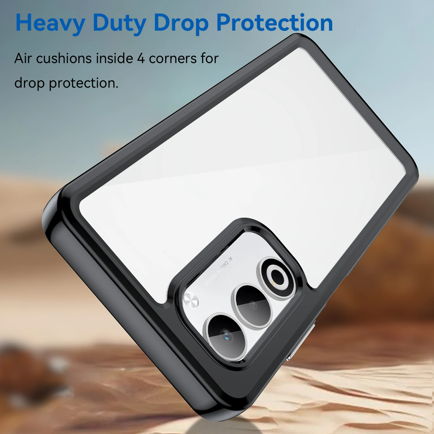 Przezroczyste, kolorowe etui na telefon TPU do OPPO A5 5G 2025, ochronne etui z ramką, Fundas Coque Capa