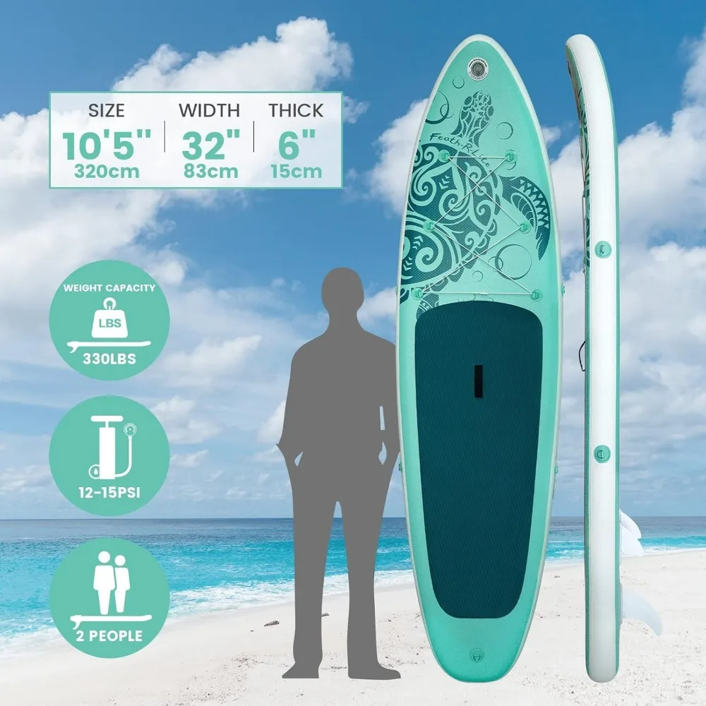 Inflatable Paddle Board Stand Up Paddleboards for Adults SUP with Two Different Configurations of Accessories