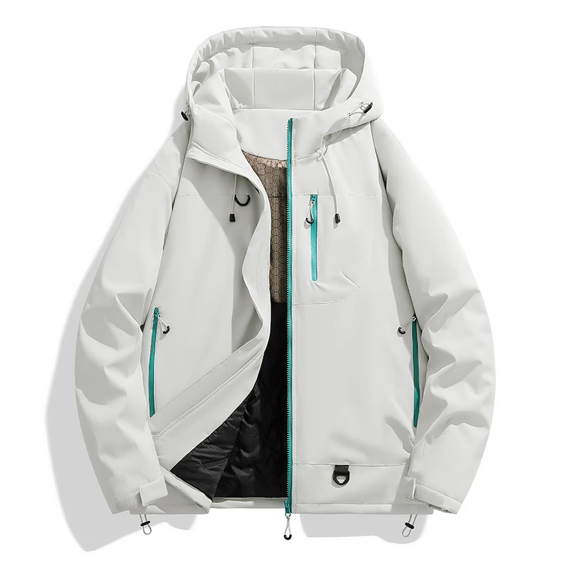 سترة من القطن من Thiened للرجال والنساء للتسلق في الهواء الطلق، مقاس كبير، حامل معطف للخريف والشتاء مناسب #3