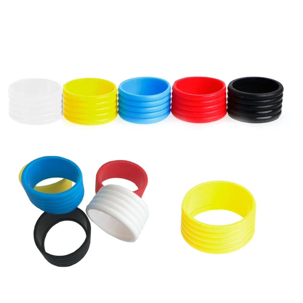 4Pcs/lot Silicone Tennis Racket Grip Ring Handle Closure Rubber Sweat-absorbing Band Fixed Stretchable Handle Tennis Accessories