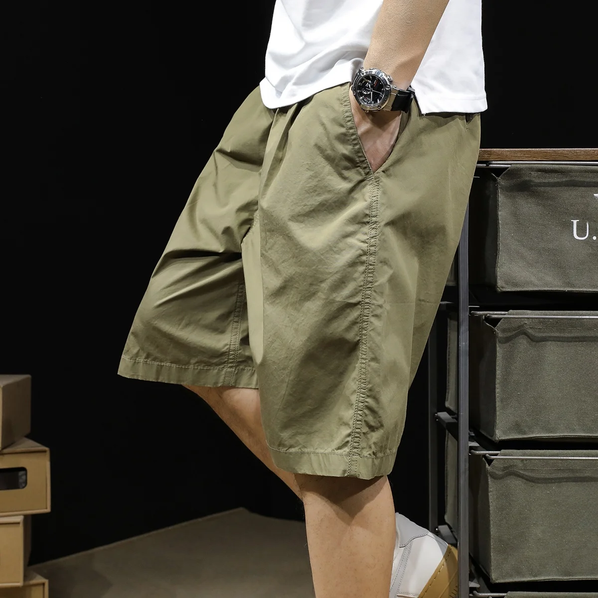 

Мужские повседневные свободные брюки-карго из хлопка, тонкие, летние, модные, прямого кроя, больших размеров, в стиле Harlan