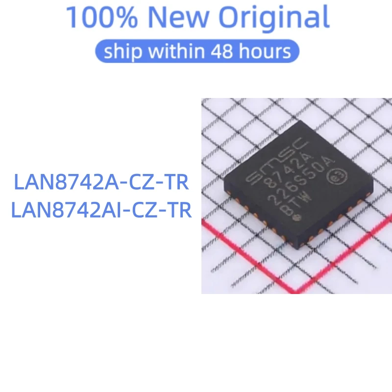 (1-10PCS)LAN8742A-CZ-TR LAN8742AI-CZ-TR LAN8742A-CZ LAN8742AI-CZ  QFN-24  100% New original
