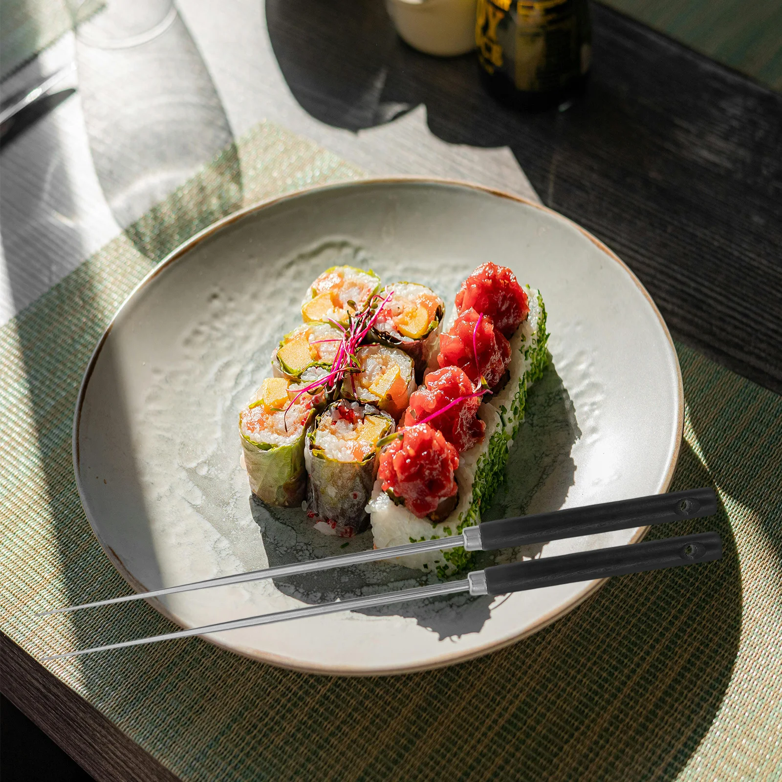 

1Pair Stainless Steel Chopsticks Japanese Style Lightweight Reusable Ergonomic Design Home Dining Kitchen Accessories Sushi