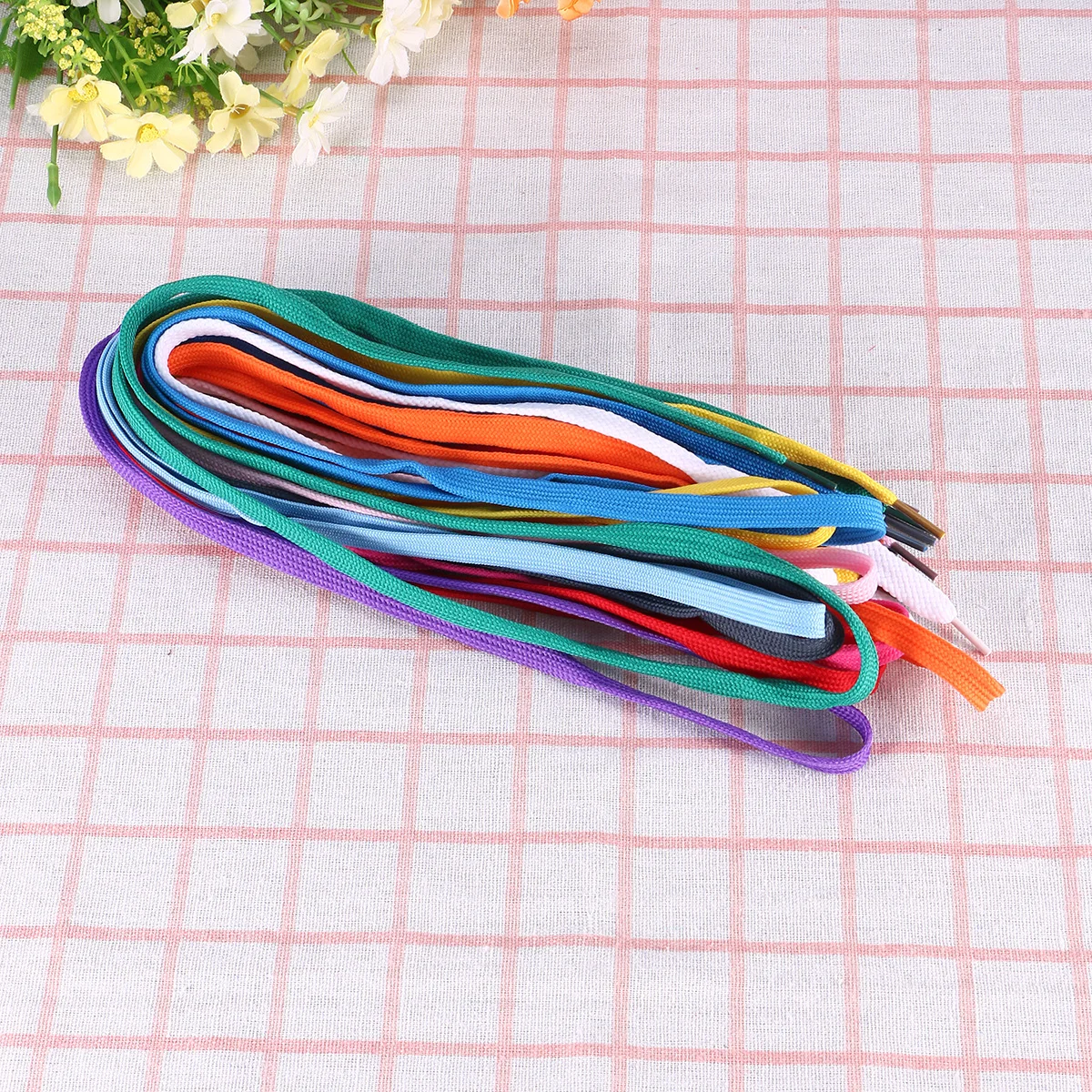 

12 Pairs Flat Sports Shoelaces Assorted Colors Durable Polyester Replacement Laces for Sneakers Boots Skates