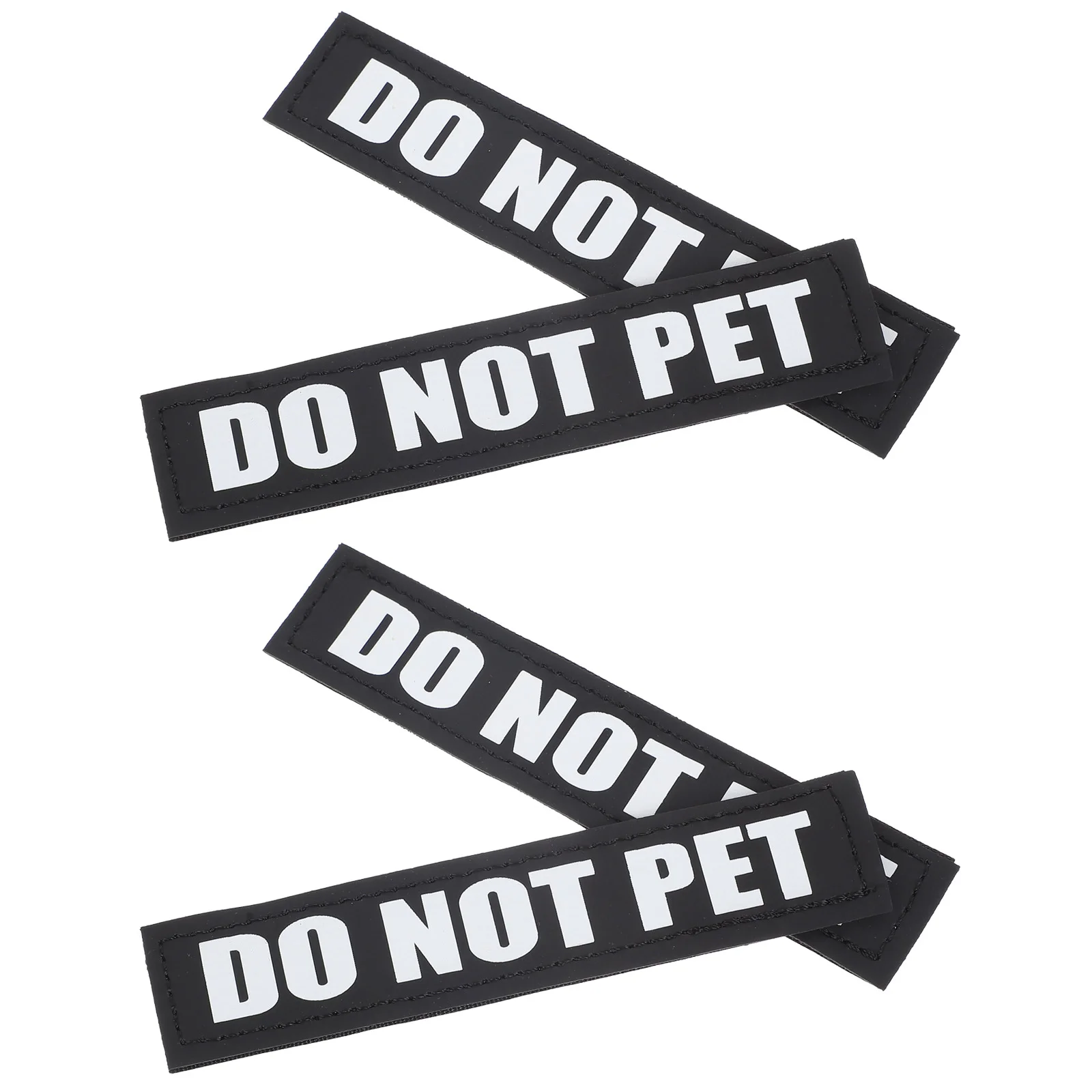 

2 Reflective Dog Patches Removable Tags S Size Pet PU Material Easy Install Night Safety Vest Accessories