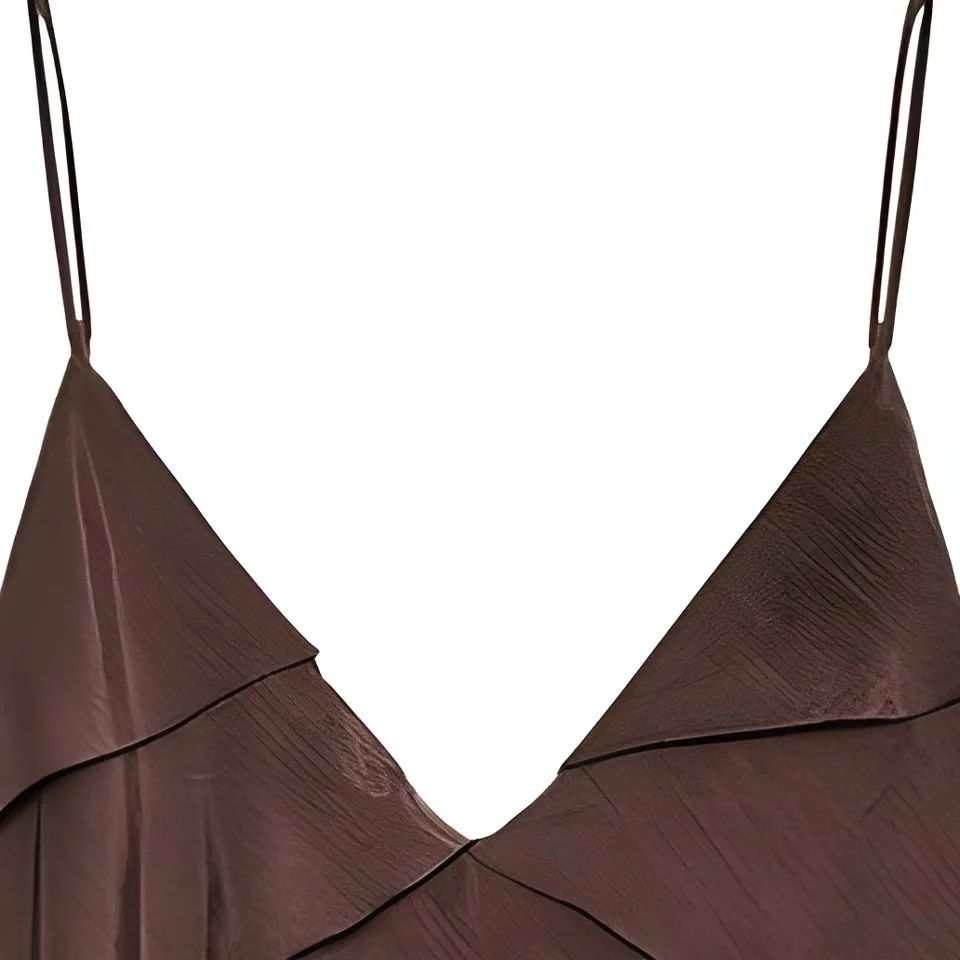 Ele Long été Dr femmes nouveau Design sangle multicouche Dr taille haute a-ligne fibre de Polyester No-sve Ciwalk