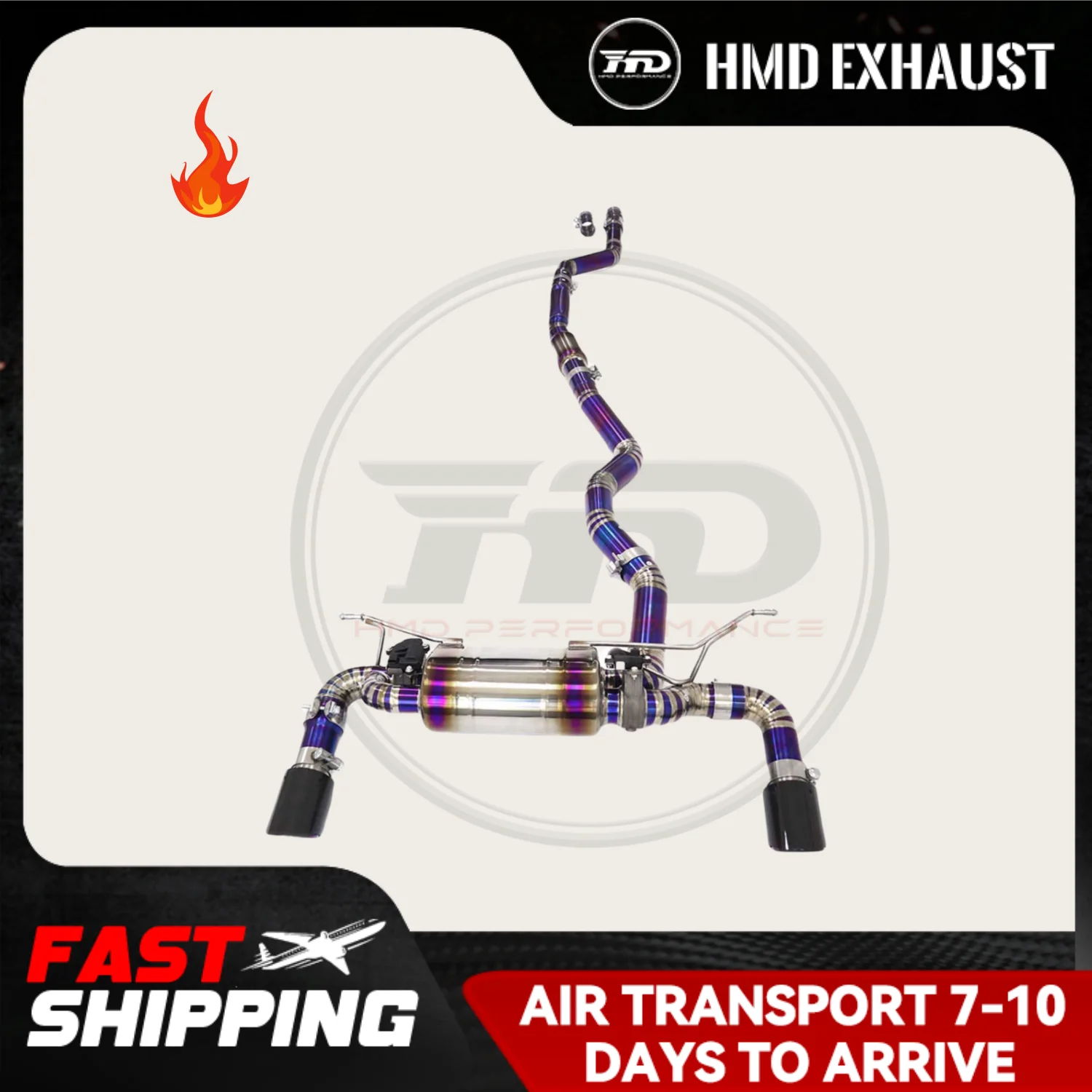

HMD Titanium Exhaust System Performance Catback Baffle for BMW 340i F30 3.0T Muffler With Valve