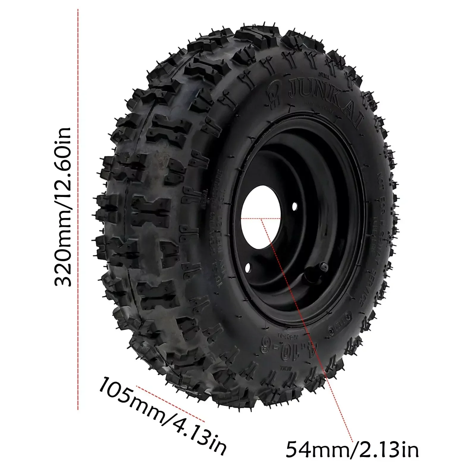 2 Pack 4.10-6 Tires and Wheels Rims 6