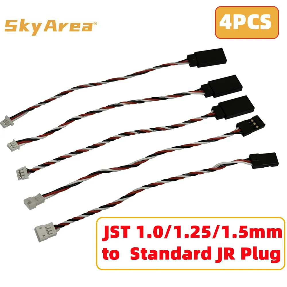 4PCS JST 1,0mm 1,25mm 1,5mm 3Pins Männlich Weiblich Standard JR Servo Stecker Verlängerung Konvertieren kabel für Mini Empfänger Servo Draht Stecker – Detail 9